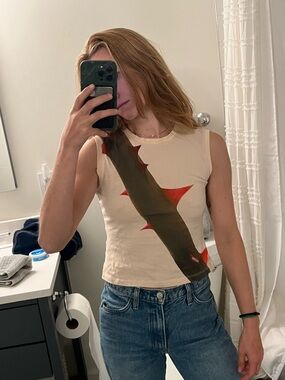 Tyler McGilivary Graphic Tank Top with Red Accent